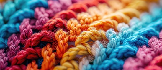 Aufkleber - Close up of an abstract knitted jersey fabric ideal for use as a background in images with ample copy space image