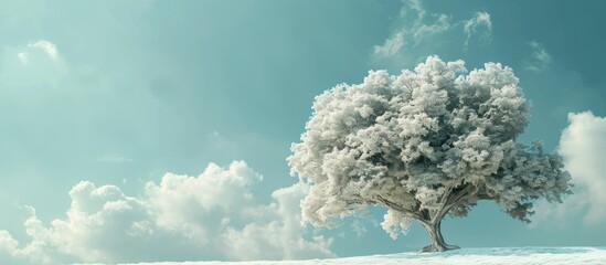 Leinwandbilder - Resin tree against sky backdrop serving as raw material for industries like matches plastics varnishes paints inks and cosmetics with copy space image