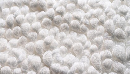 white cotton boucle fabric texture as background