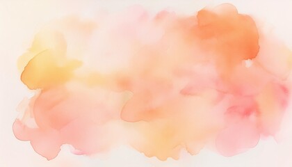 Wall Mural - abstract watercolor background in shade of apricot pastel pink orange and yellow