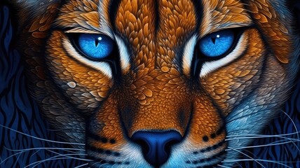 Wall Mural - stunning bright animal eyes