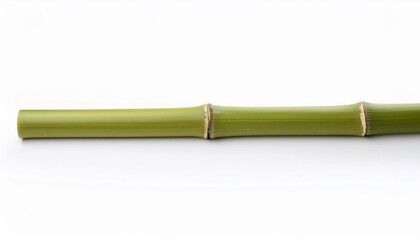 long bamboo stick isolated on white background