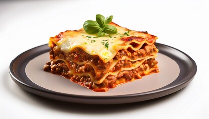 Wall Mural - lasagne served on plate ai