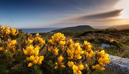 Poster - wildflower gorse irish wild flowers of ireland