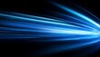 © Slainie - modern neon blue abstract high speed light motion effect on black background