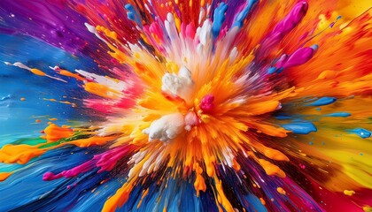 Wall Mural - dynamic pop art explosion with vibrant colors and chaotic patterns