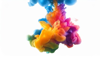 Poster - colorful ink in water