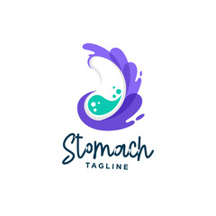 Canvas Print - stomach logo with painting concept