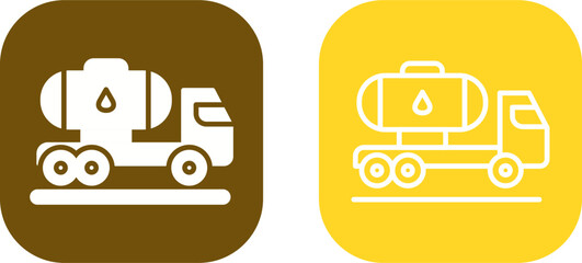 Sticker - Tank Truck Vector Icon