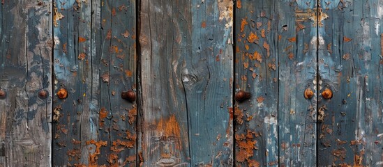 Aufkleber - Detailed shot of aged wooden backdrop with copy space image