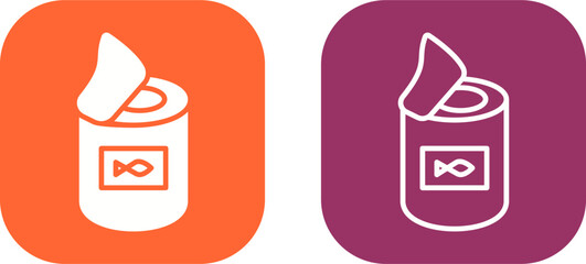 Sticker - Canned Food Vector Icon