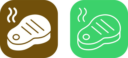 Sticker - Steak Vector Icon