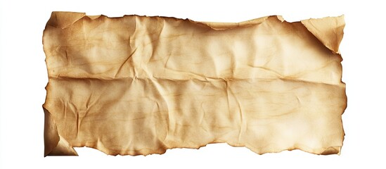 Aufkleber - vintage parchment paper isolated on a white background. with copy space image. Place for adding text or design