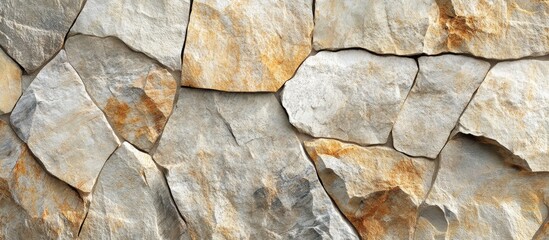 Aufkleber - Close up of the stunning pattern in a natural stone wall design. with copy space image. Place for adding text or design