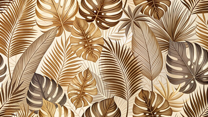 tropical leaves background wallpaper for your design