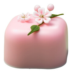 Sticker - PNG Wagashi dessert flower plant.