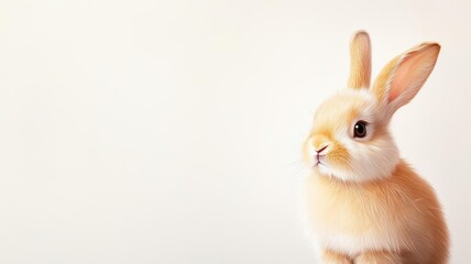 A stunning digital painting of a pet rabbit, with a focus on its delicate fur and gentle expression