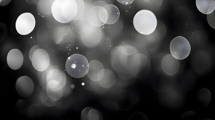 Canvas Print - Mesmerizing Bokeh Lights in Dreamy Monochrome Backdrop