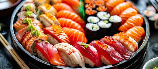Poster - Japanese New Year cuisine. with copy space image. Place for adding text or design