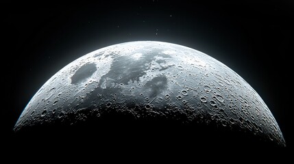 a close up of the moon with a dark background