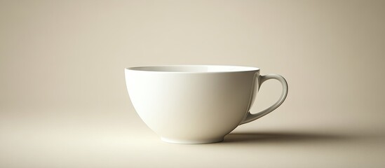 Leinwandbilder - Close up of an empty coffee cup. with copy space image. Place for adding text or design