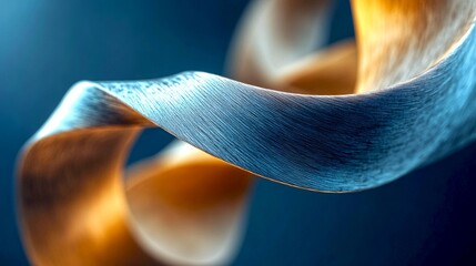 Wall Mural - elegant curves of a colorful ribbon dance in the light. the twisting form captures movement and grac