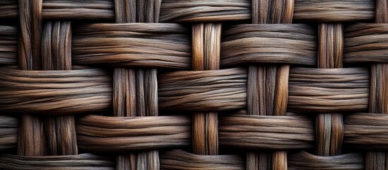 Leinwandbilder - Handcrafted Weave Texture Wicker Surface for Furniture Material. with copy space image. Place for adding text or design