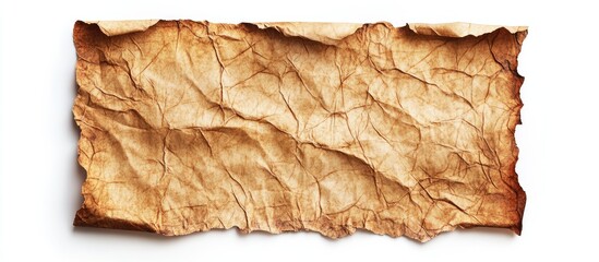 Aufkleber - vintage parchment paper isolated on a white background. with copy space image. Place for adding text or design