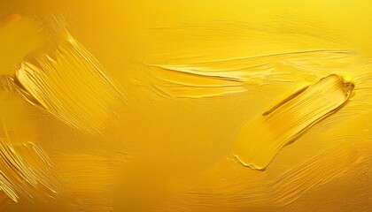 textured yellow painted background with brush strokes on canvas