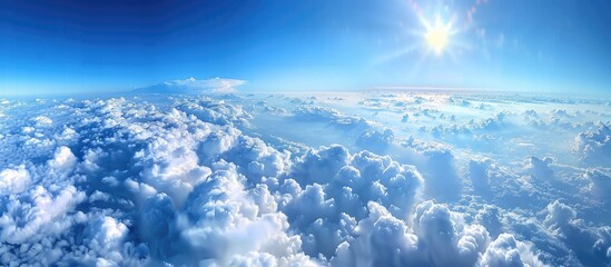 Wall Mural - The expansive blue sky and clouds. with copy space image. Place for adding text or design