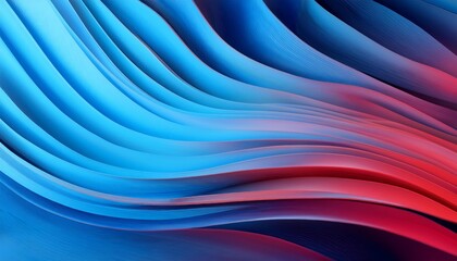 Wall Mural - a blue and red abstract background of waves