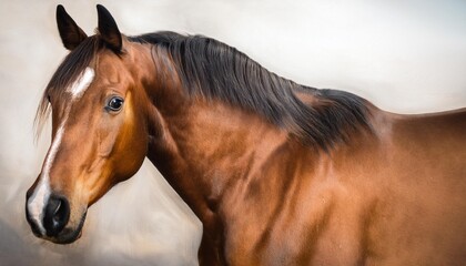 Wall Mural - a painting of a horse