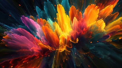 Poster - Abstract Explosion of Colors