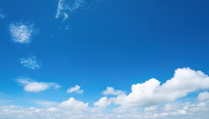 Wall Mural - clear blue sky with white cloud good weather in the morning have a nice day