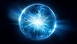 © Charlotte - blue energy sphere plasma explosion generative ai