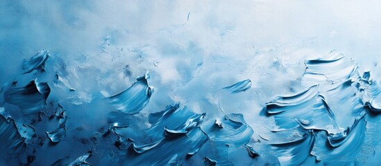 Leinwandbilder - blue oil paint design backdrop. with copy space image. Place for adding text or design