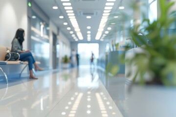 Wall Mural - Patients waiting for diagnosis in hospital or clinic setting.