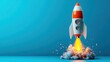 © Sangsung - Igniting Ambition: A Vibrant Rocket Launching Into the Future with Explosive Energy and Enthusiasm for Growth and Innovation