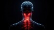 © Sorat - A stunning visual representation of the human brain and spine, highlighting the connection between mind and body in a dark setting.