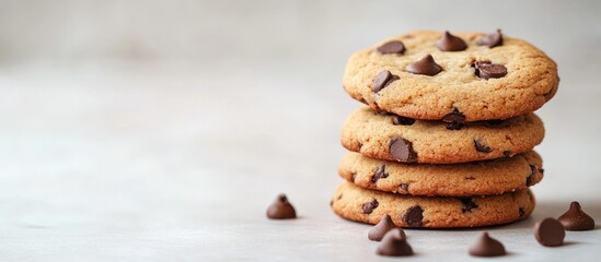 Aufkleber - Cookies concept with a background in soft focus. with copy space image. Place for adding text or design