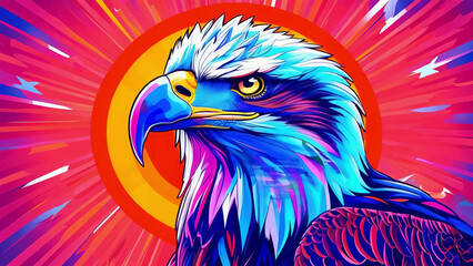 American eagle cartoon design symbolizing patriotism, democracy, and national pride new stock image illustration AI