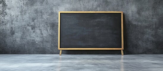 Leinwandbilder - Blackboard and erase board on the cement floor. with copy space image. Place for adding text or design