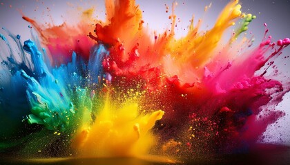 Canvas Print - colorful splattering paint hd wallpaper