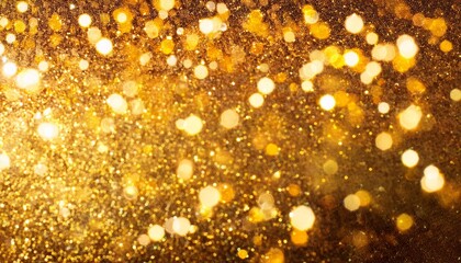 Canvas Print - gold glitter dots abstract background