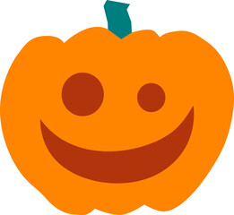 Canvas Print - Halloween pumpkin icon. Cartoon style.