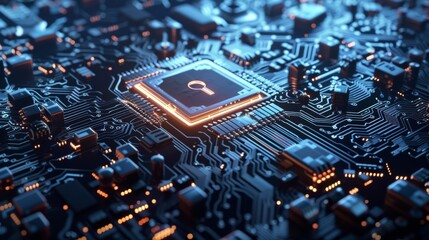 Leinwandbilder - Cybersecurity interface with digital locks