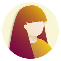 orange woman profile icon