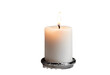 © ArtisticLens - Burning white candle isolated on a transparent background