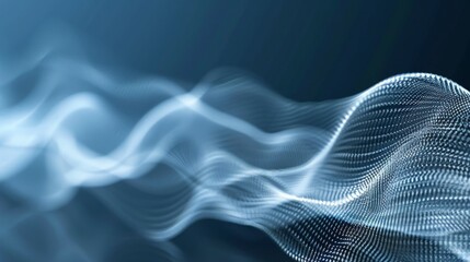 Leinwandbilder - High-tech communication with abstract waveforms
