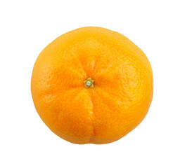 Canvas Print - Top view Orange fruit isolated on white background.